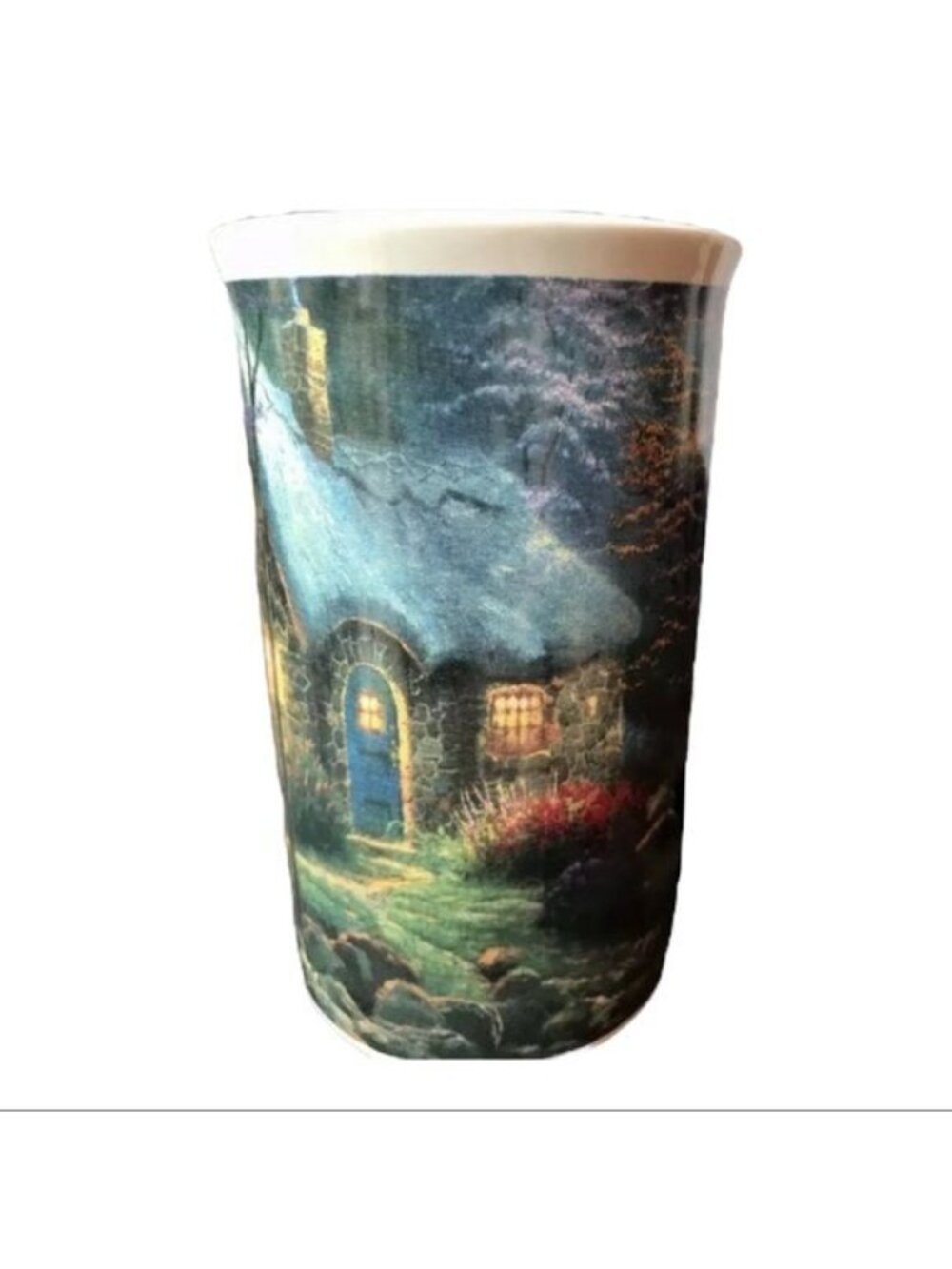Thomas Kinkade Hollyhock House Genuine Coffee Mug Cup From The Oil Painting 2004